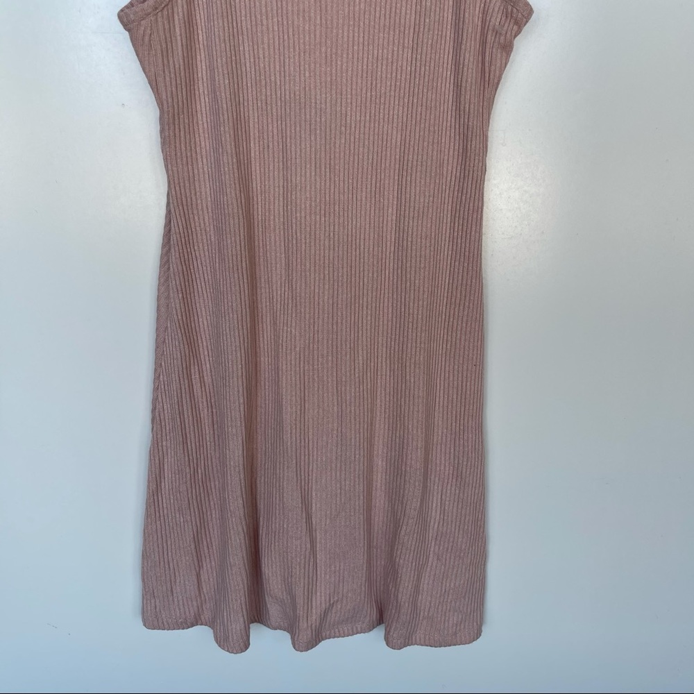 TopShop Blush Pink Ribbed Low Back Dress - Picture 6 of 10